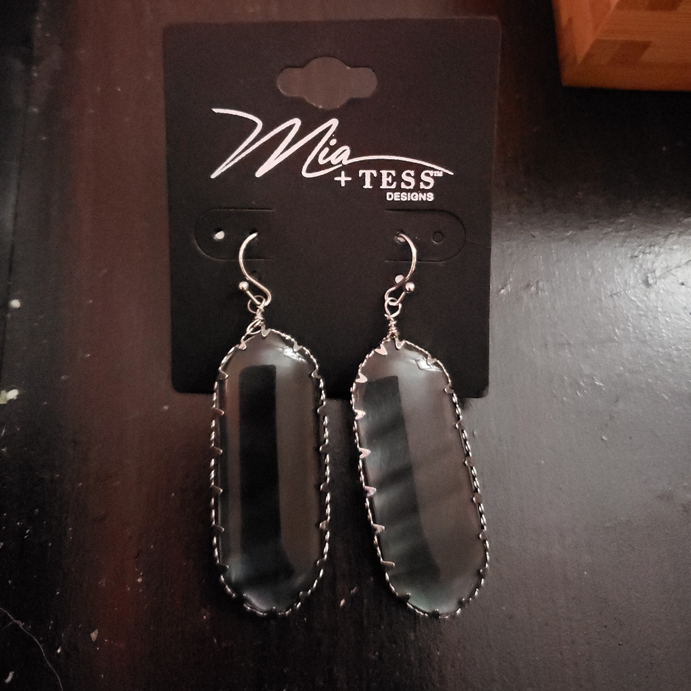 Dark Stone Earrings